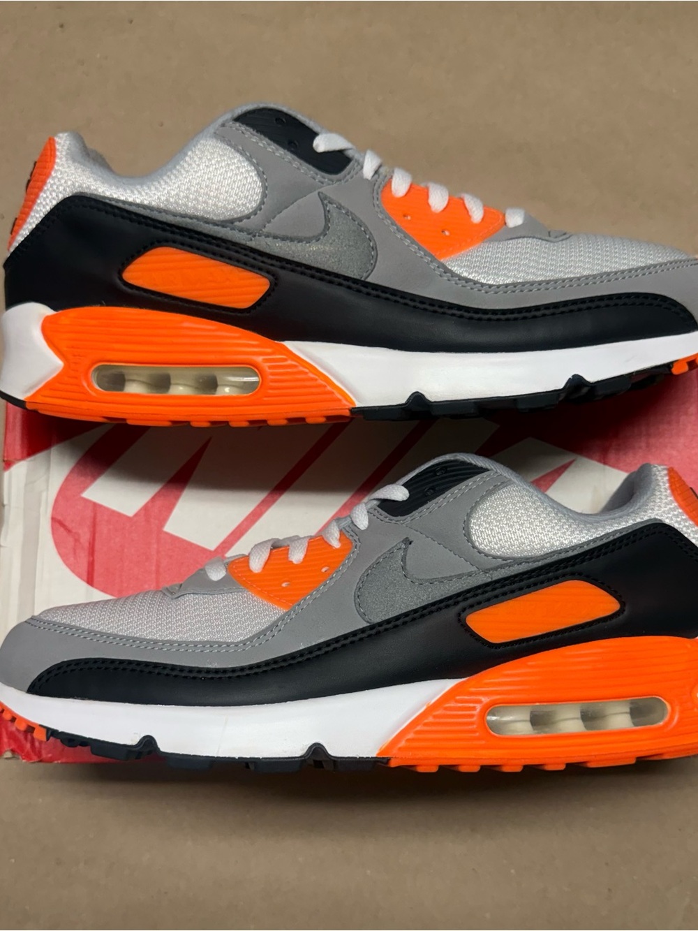 Nike Air Max 90 Total Orange Mens sz 13 Running Shoes Rare!